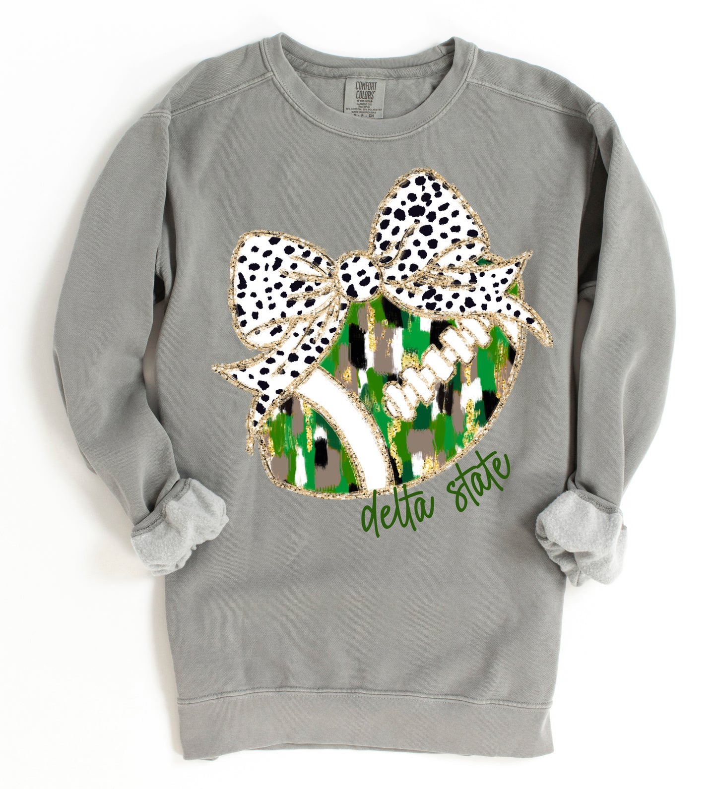 Comfort Colors, Bella, Or Gildan Delta State Football Sweatshirt