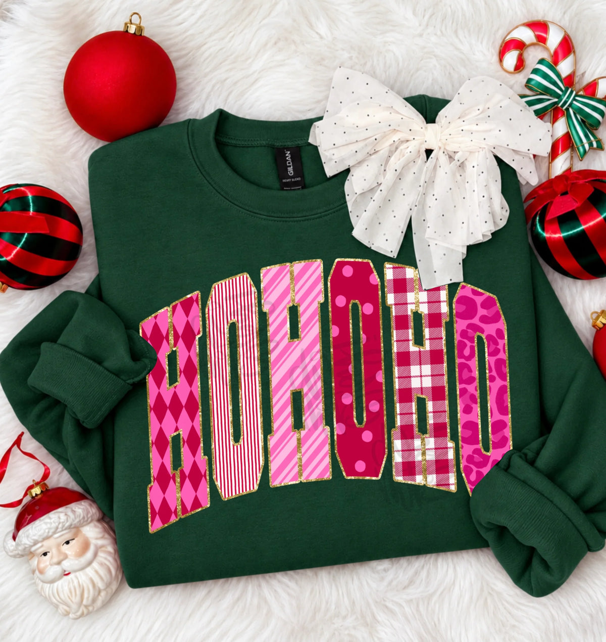 Mommy and Me Gildan or Bella Ho Ho Ho Sweatshirt Christmas Sweatshirt/ Toddler, Youth, and Adult Sizes/Holiday Sweatshirts