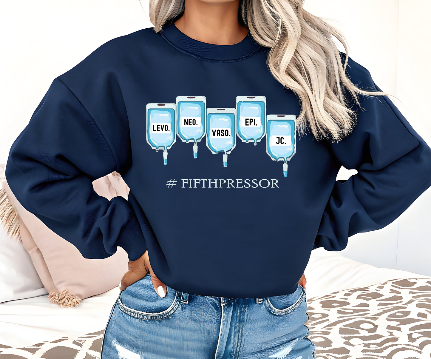 Gildan or Bella Canvas Fifth Pressor ICU Nurse Sweatshirt /Nursing Sweatshirt