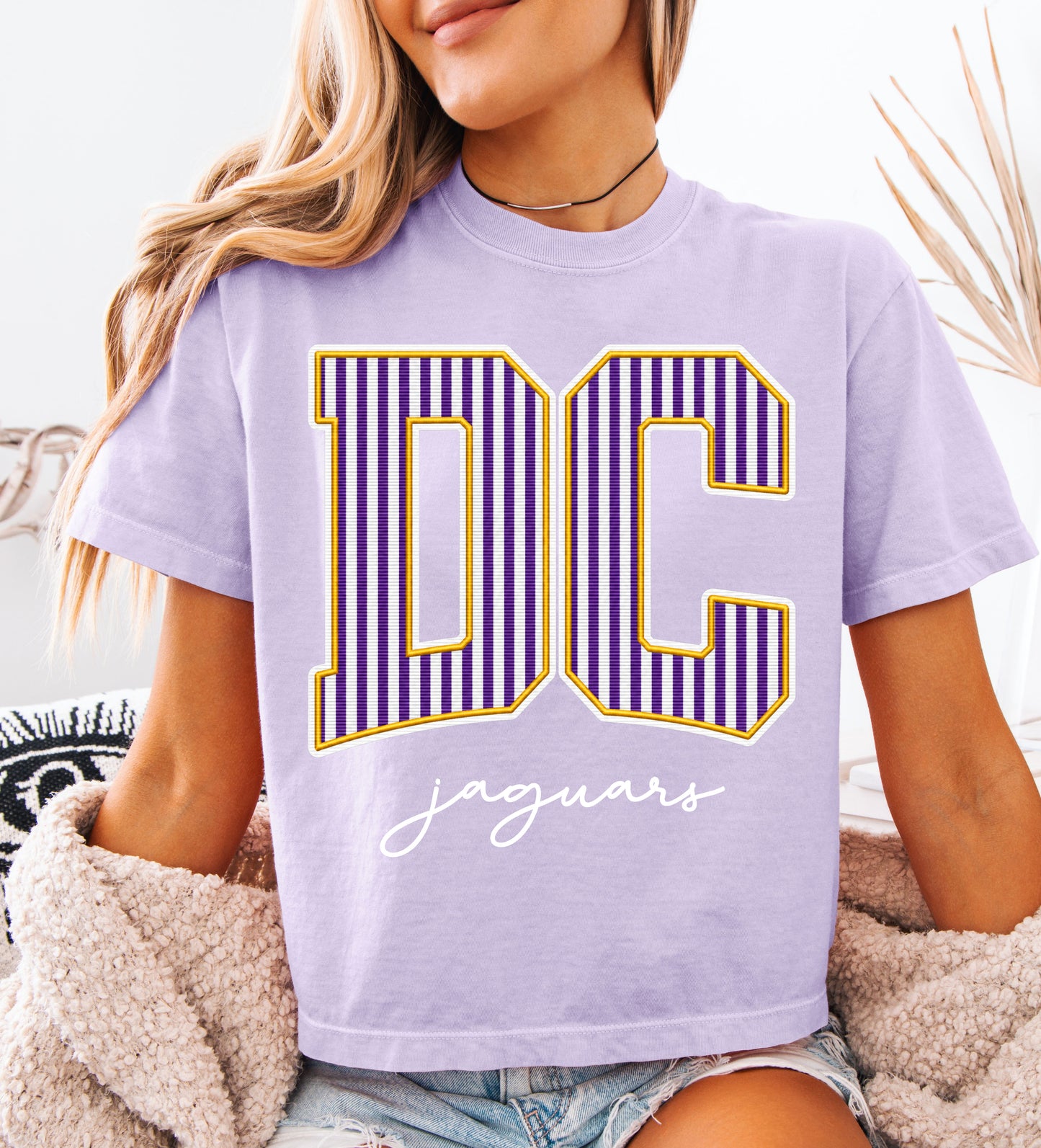 Comfort Colors Boxy Crop Jaguars Spirt Wear/ Adult Sizes -Desoto Central Jaguars