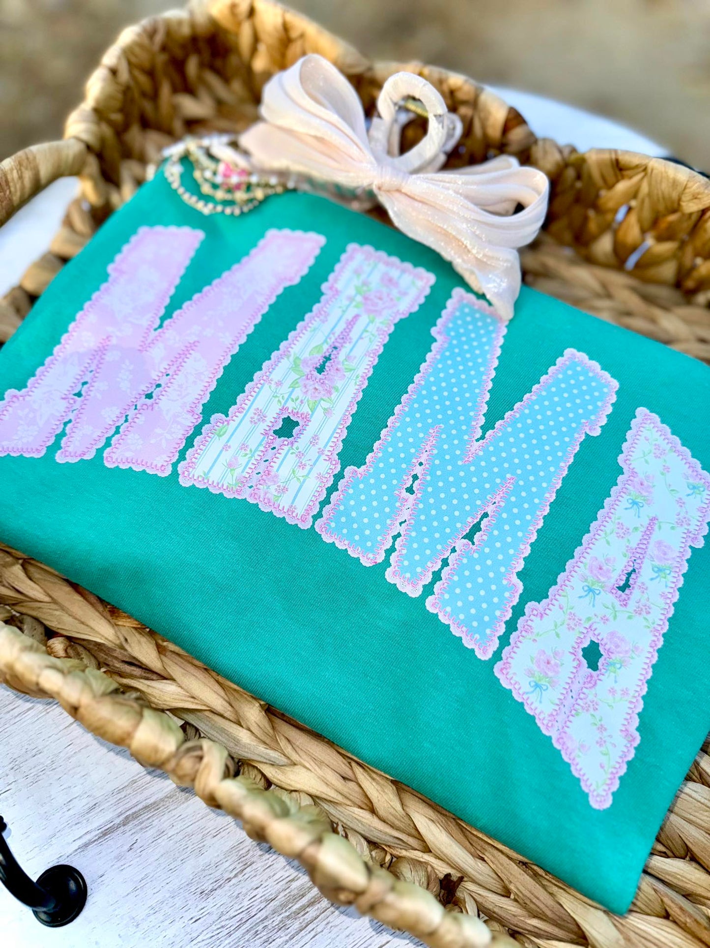 Comfort Colors Mama Shirt/ Gifts for Her/ Faux Patchwork Mother's Day Shirt