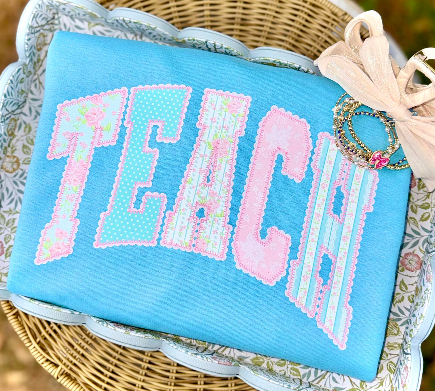 Comfort Colors or Bella Canvas - Teach Lace Tee/ Teacher Gifts/ Teacher Team Shirts