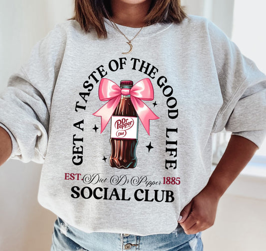 Diet Dr. Pepper Social Club/ Bella or Gildan Sweatshirt