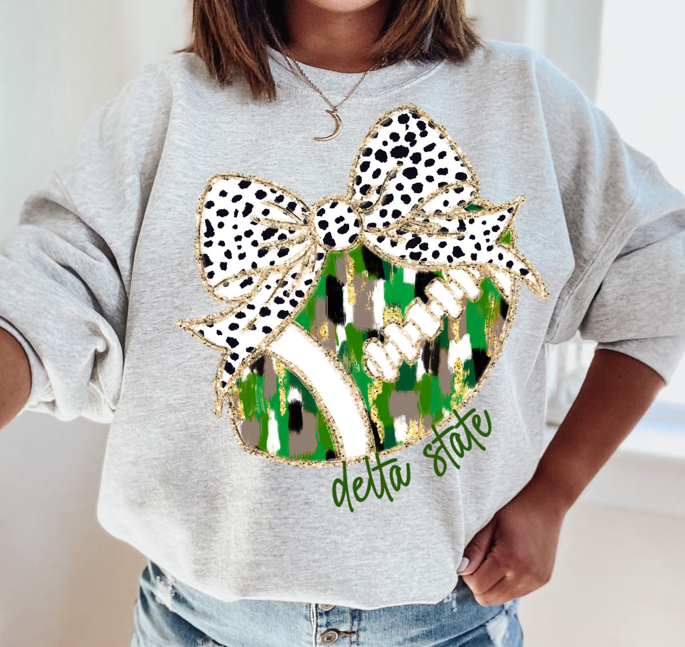 Comfort Colors, Bella, Or Gildan Delta State Football Sweatshirt