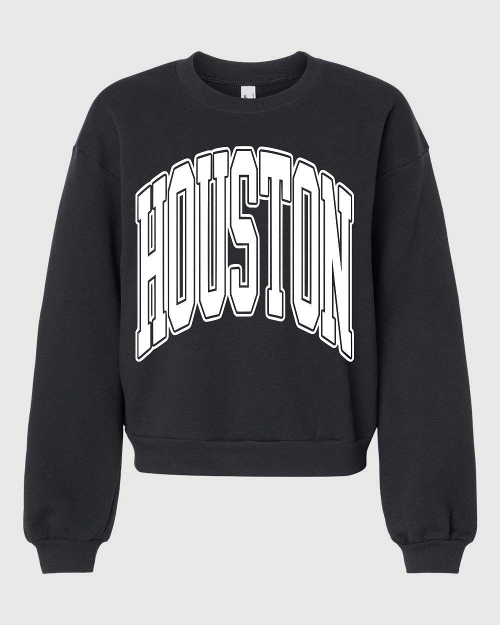 Houston Mustangs CROP Sweatshirt/ DTF Printed- ADULT Sizes