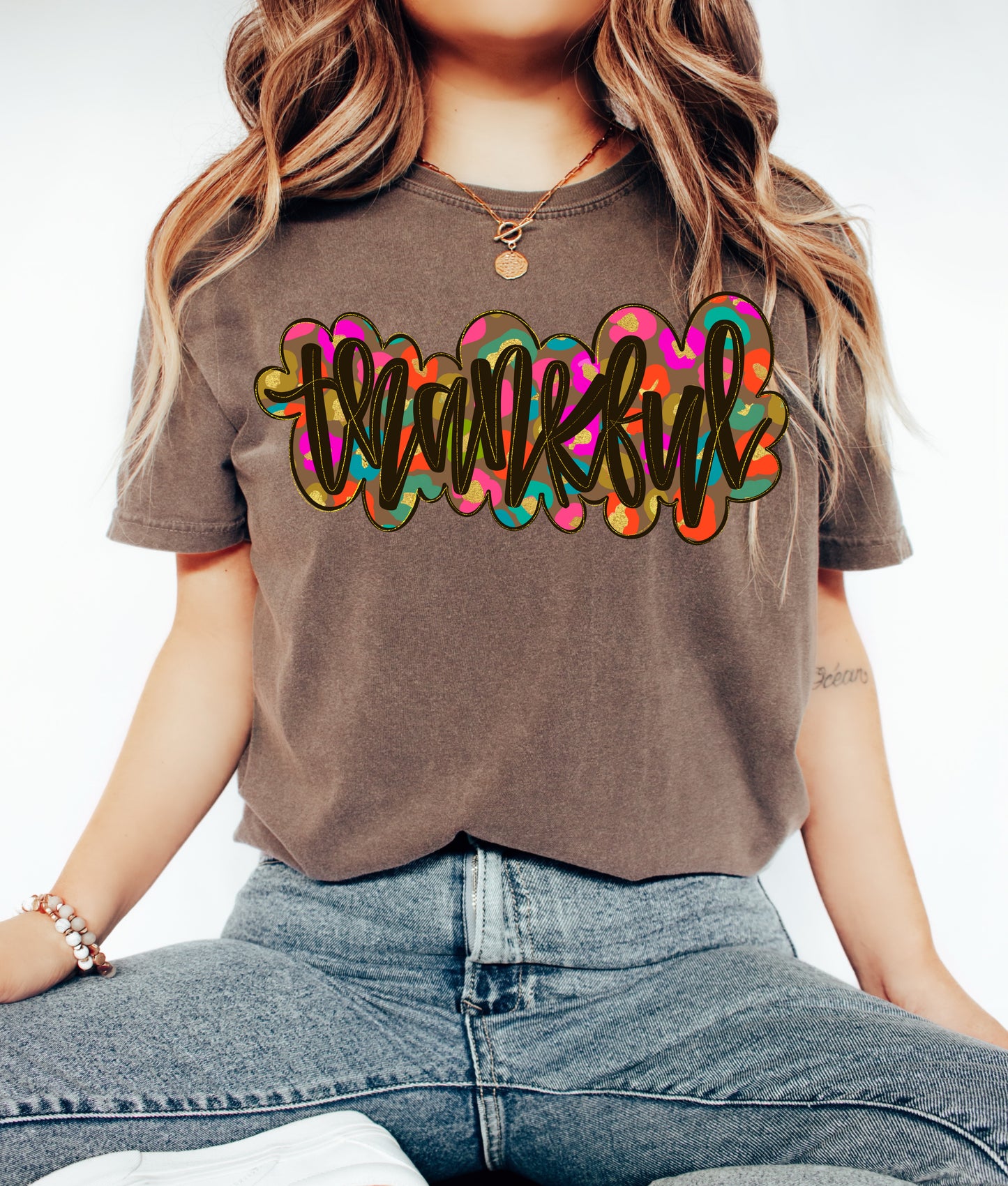 Long Sleeve or Short Sleeve Comfort Color Thankful Thanksgiving Shirt / Adult Thanksgiving Tee