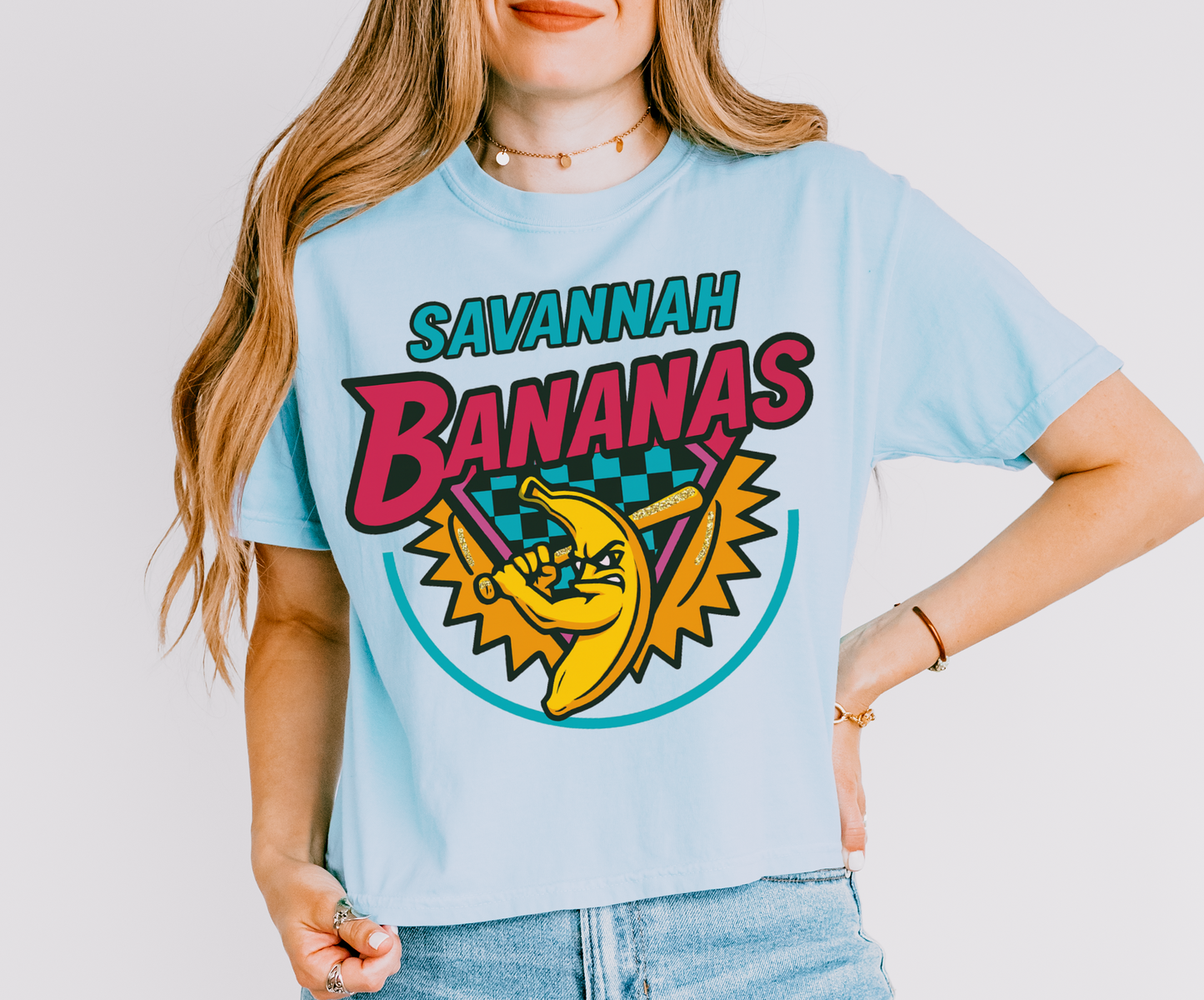 Boxy Comfort Colors CROPPED Banana Baseball Shirt/ Adult Sizes