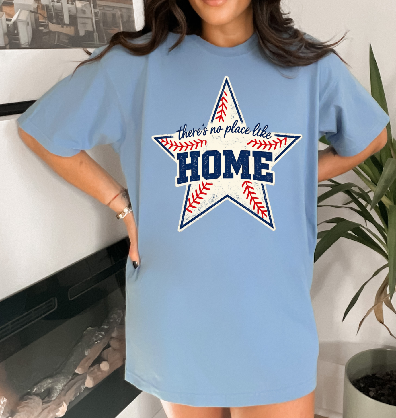 There's No Place Like Home Baseball Shirt/ Bella Canvas or Comfort Colors
