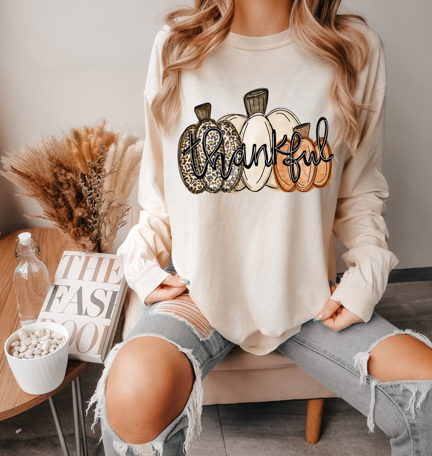 Short or Long Sleeve Comfort Colors Thankful Pumpkins Shirt/ Thanksgiving Shirt