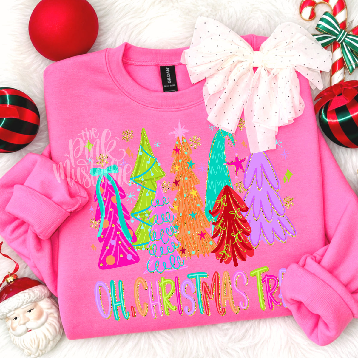 Mommy and Me Gildan or Bella Oh Christmas Tree Sweatshirt/ Youth and Adult Sizes/Holiday Sweatshirts