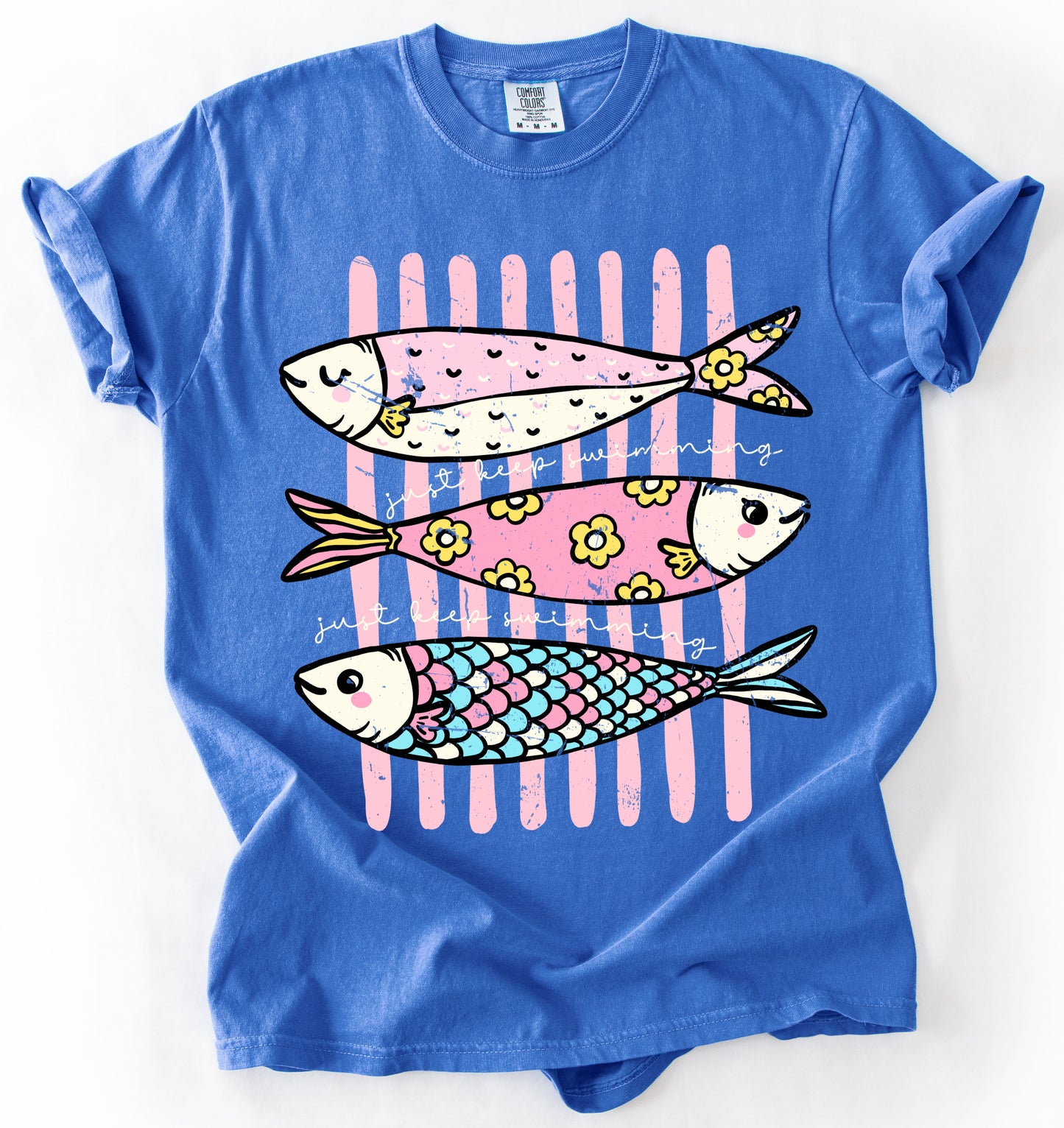 Comfort Colors Just Keep Swimming Tee /Youth and Adult Sizes