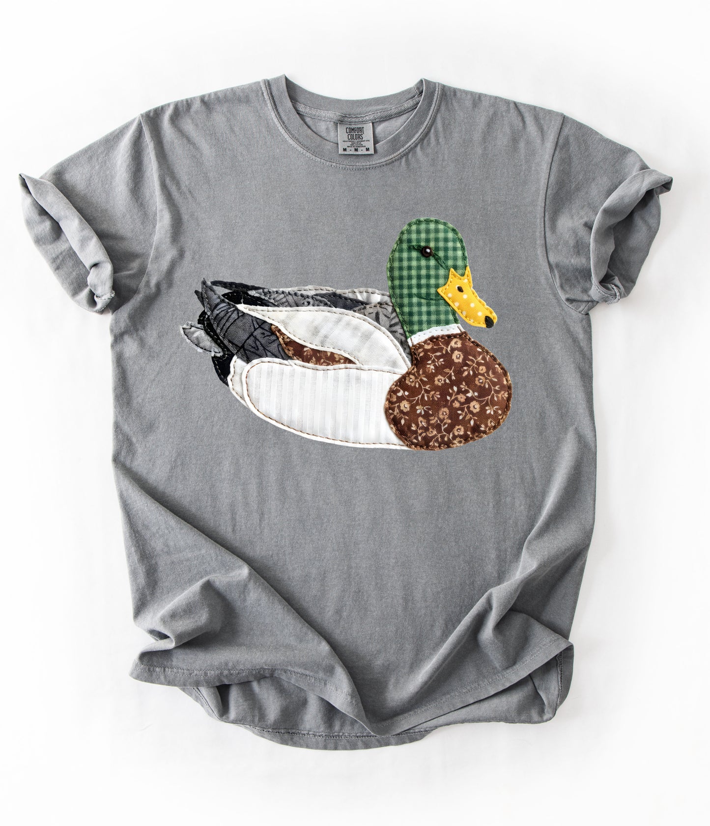 Comfort Colors Faux Applique Duck Tee/ Youth and Adult Sizes - Multiple Colors