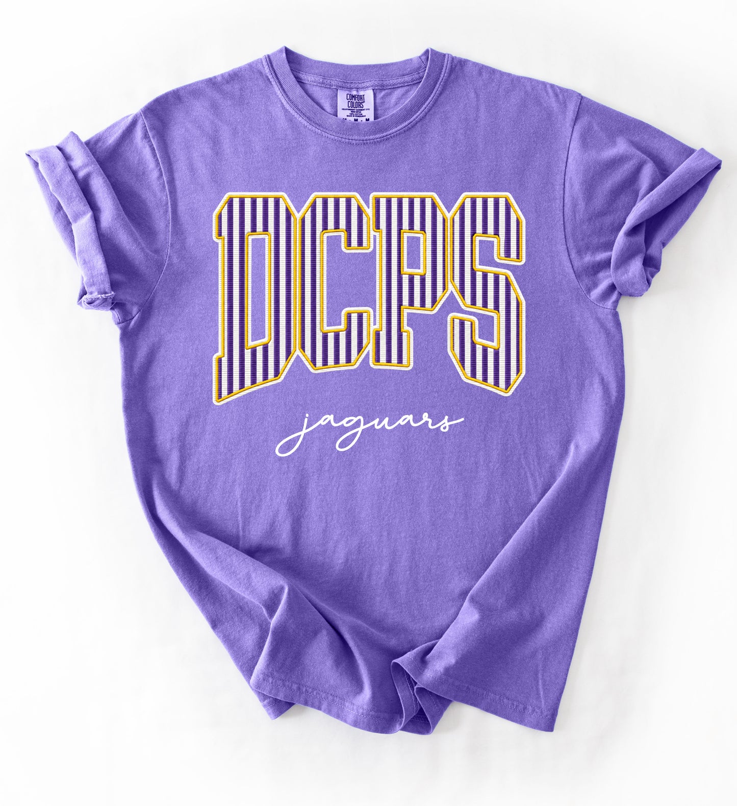 Comfort Colors Desoto Central Jaguars Stripe Tee / Desoto Central Schools / Mississippi School Shirt /Youth and Adult Sizes - DC Jags/ Desoto Central
