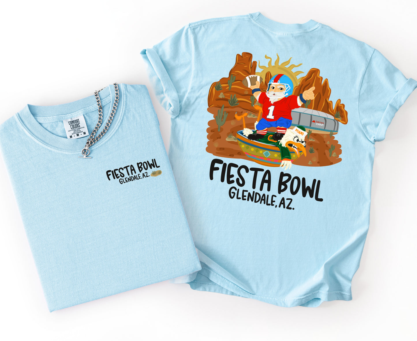 Front/ Back Fiesta Bowl Shirt/ Ole Miss Shirt- Comfort Colors