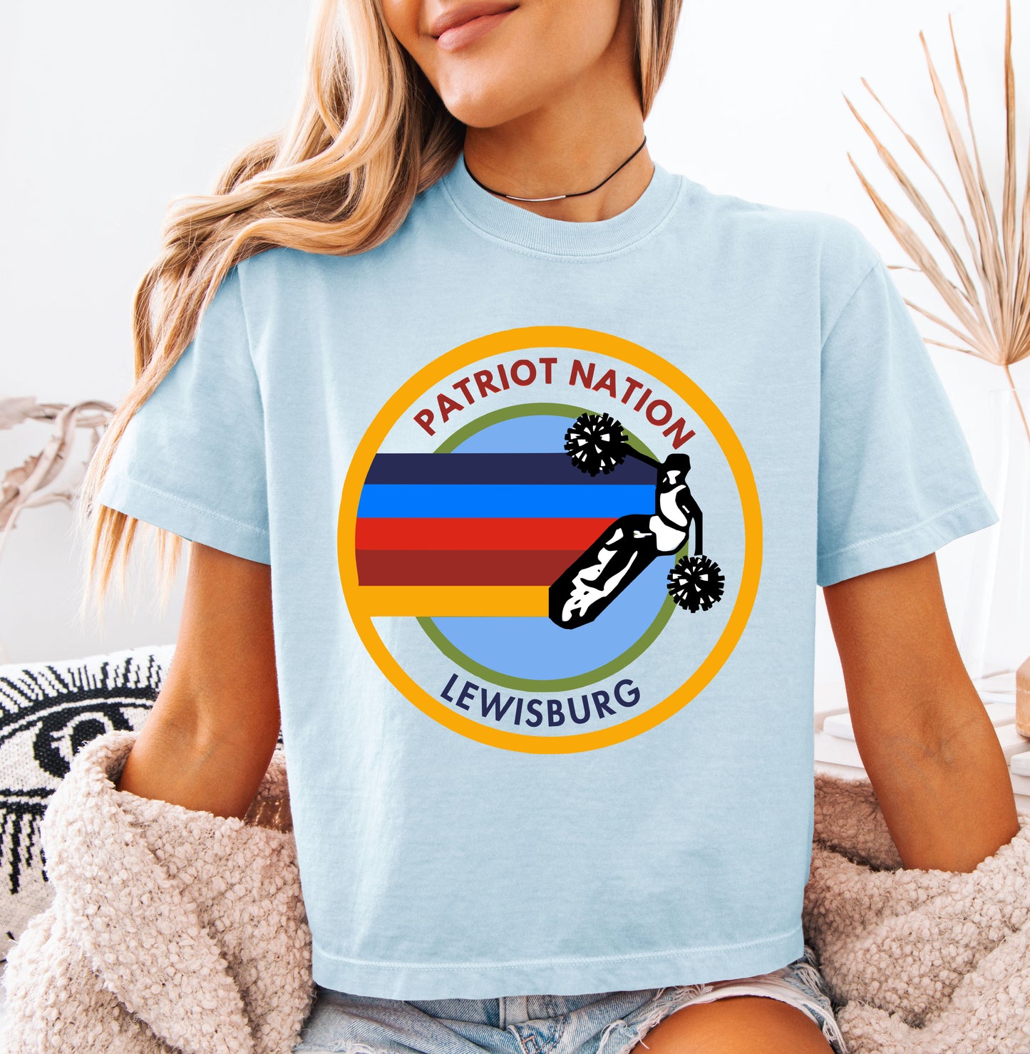 Comfort Colors Boxy Crop - Lewisburg Patriot Nation Shirt Adult Sizes