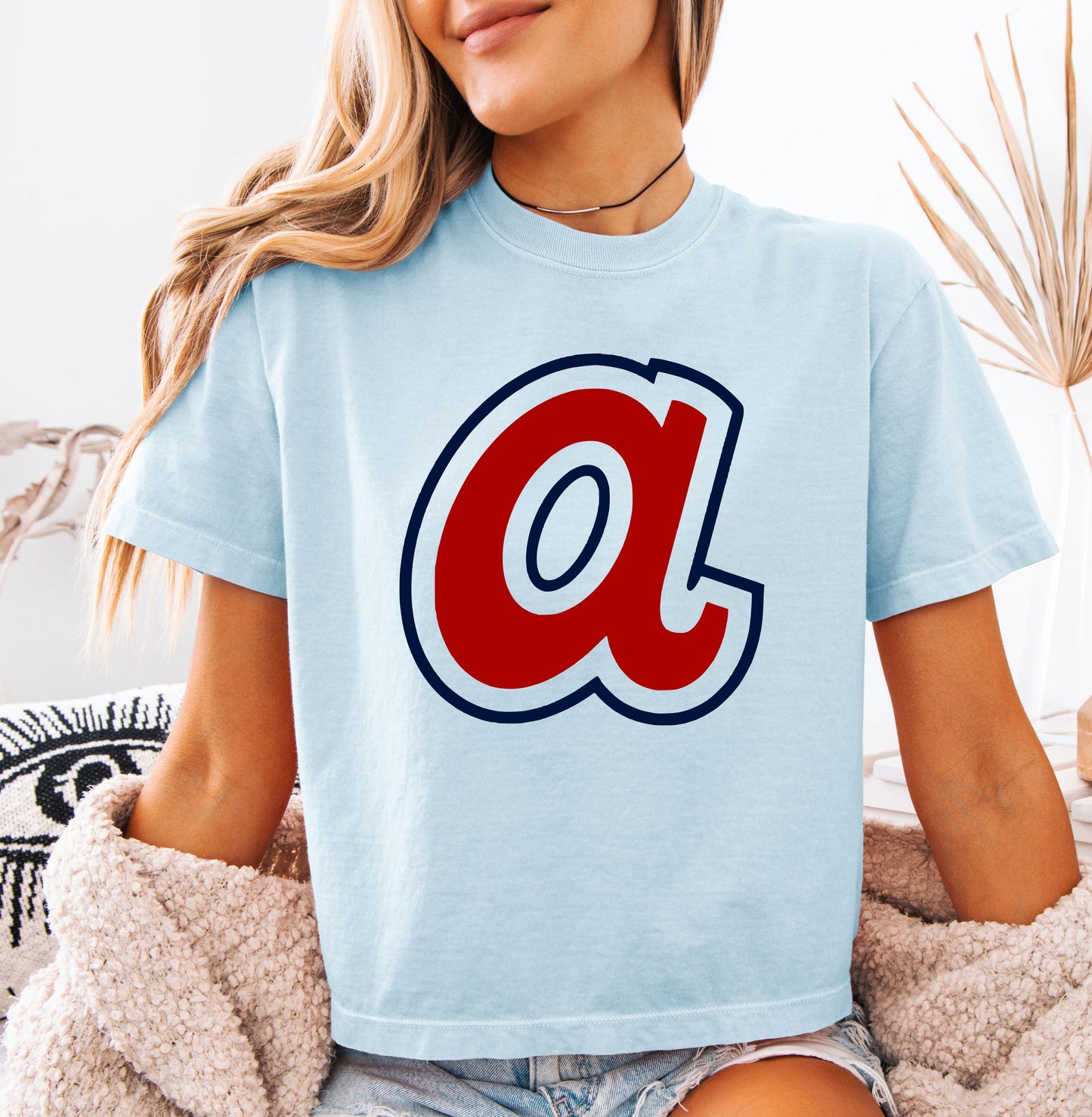 Retro Atlanta Baseball Crop Tee - Boxy Crop/ Adult Sizes