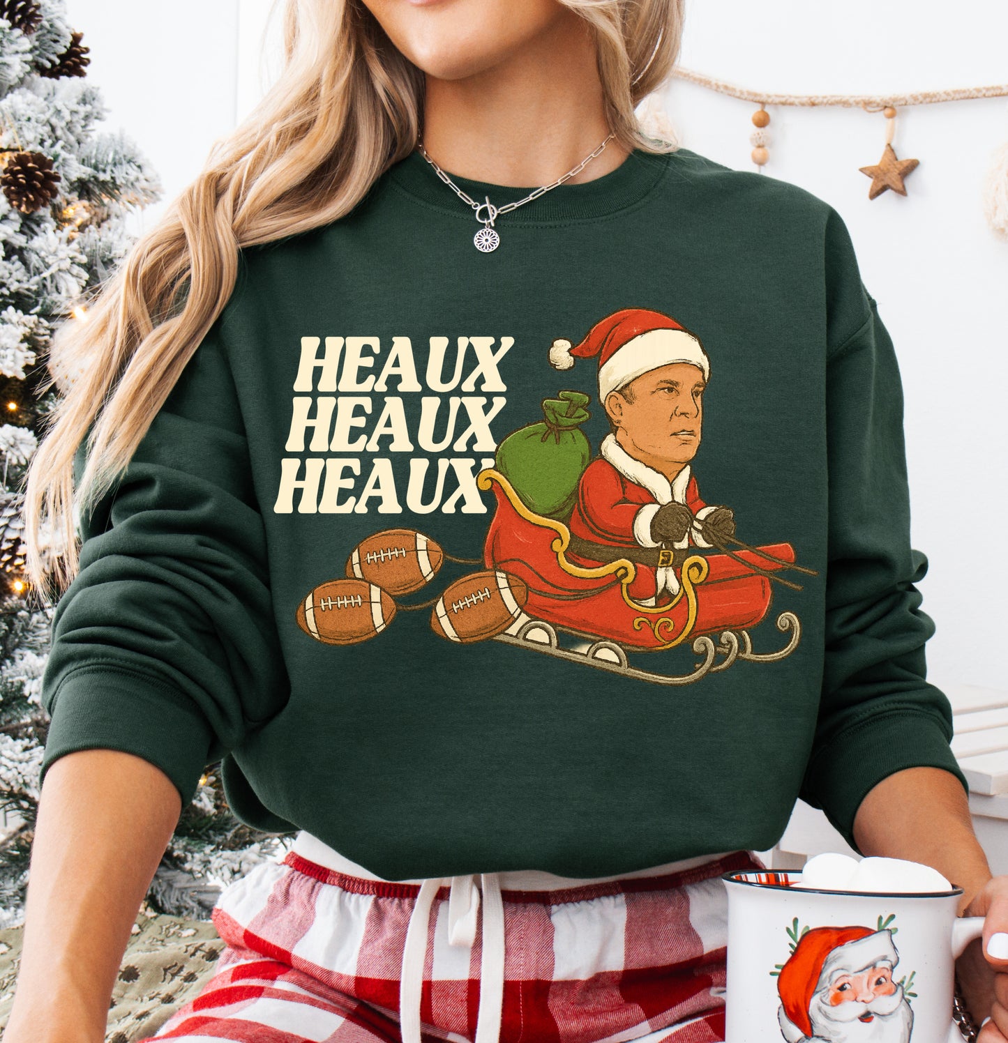 Heaux Heaux Heaux Sweatshirt/Santa Lane Sweatshirt - Unisex Christmas Sweatshirt