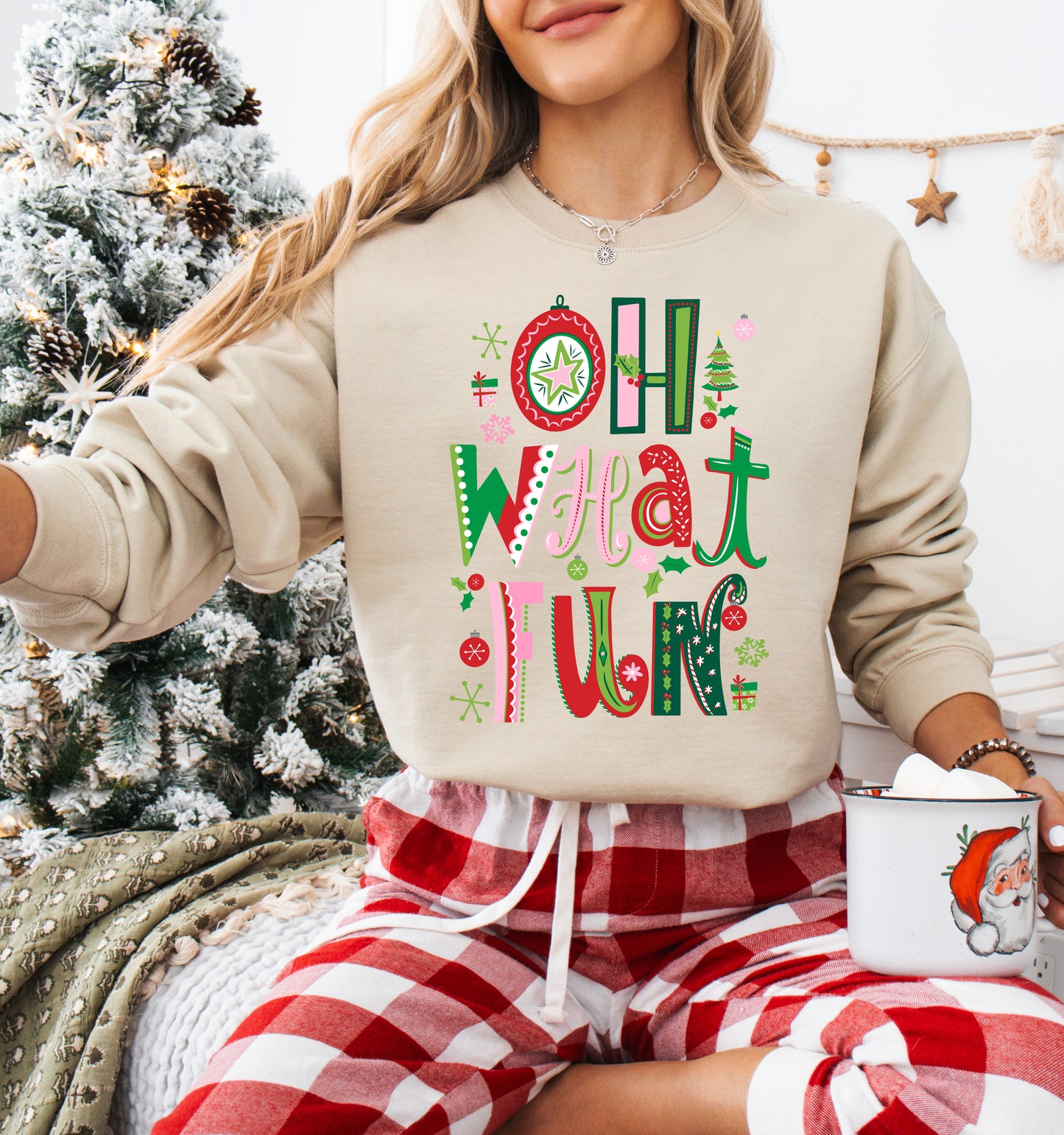 Bella or Gildan Oh What Fun Christmas Sweatshirt/ Youth and Adult Sizes