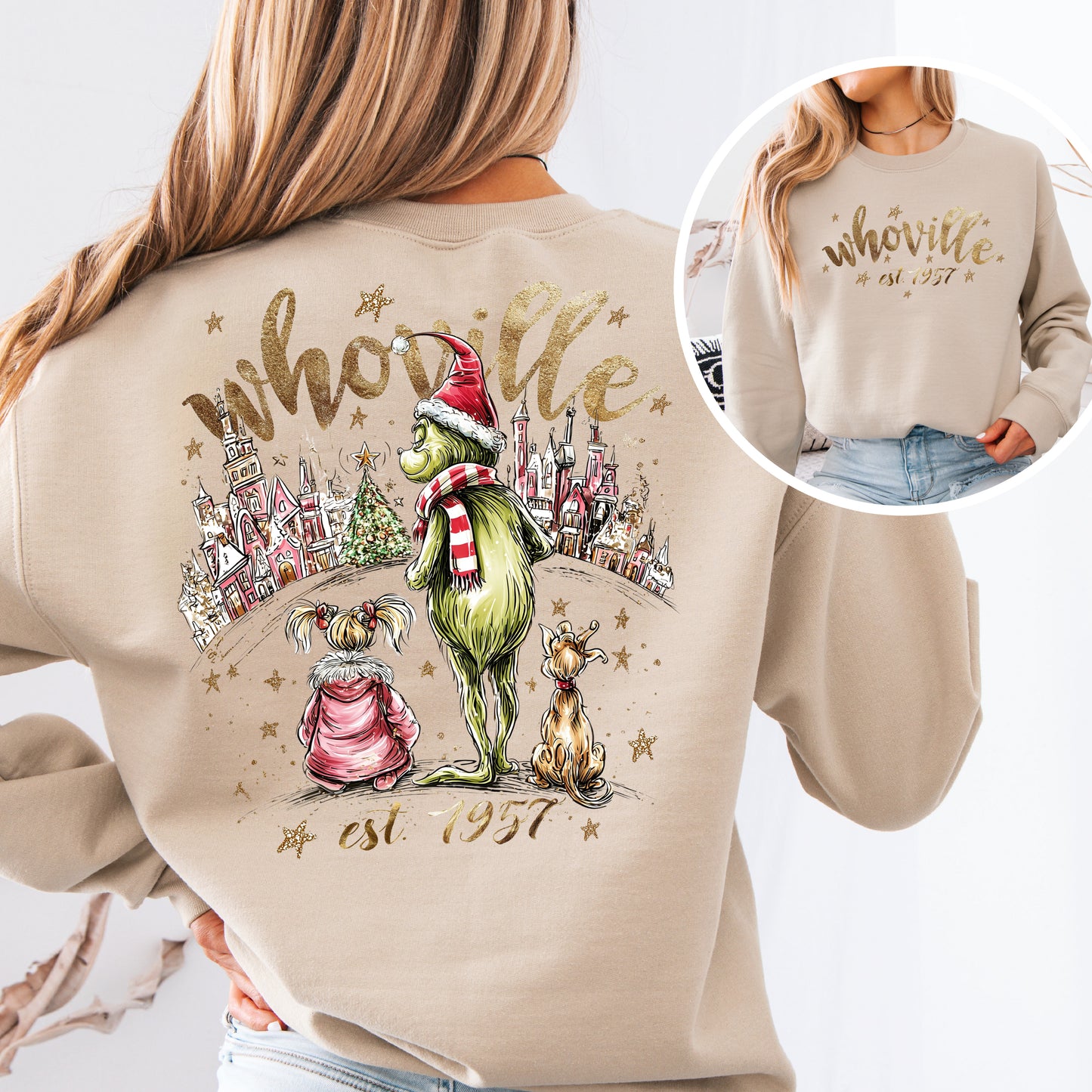 Whoville Front and Back Printed Sweatshirt