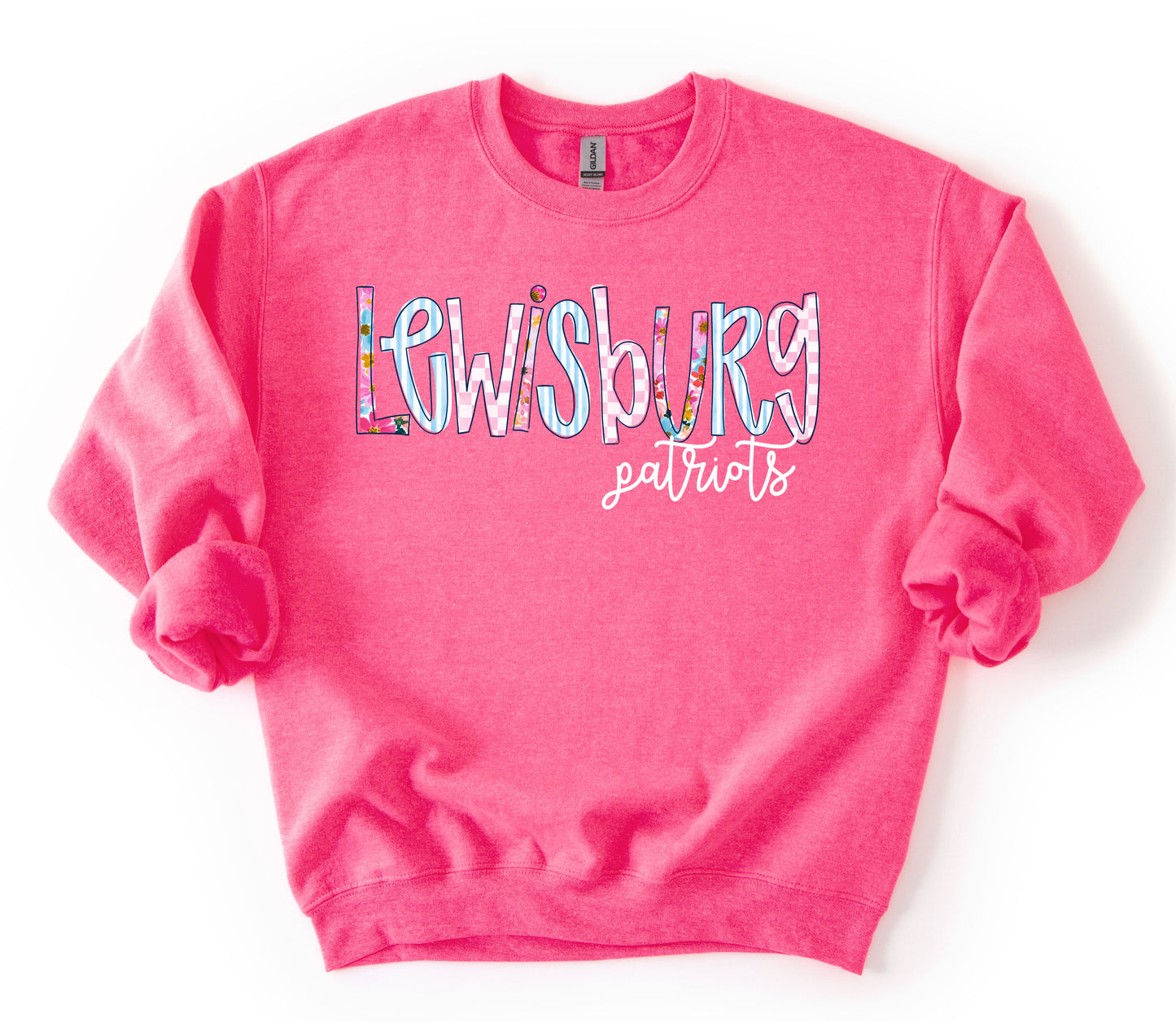 Lewisburg Patriots Sweatshirt / Youth and Adult Sizes/ Lewisburg -Desoto County Schools- Gildan Brand