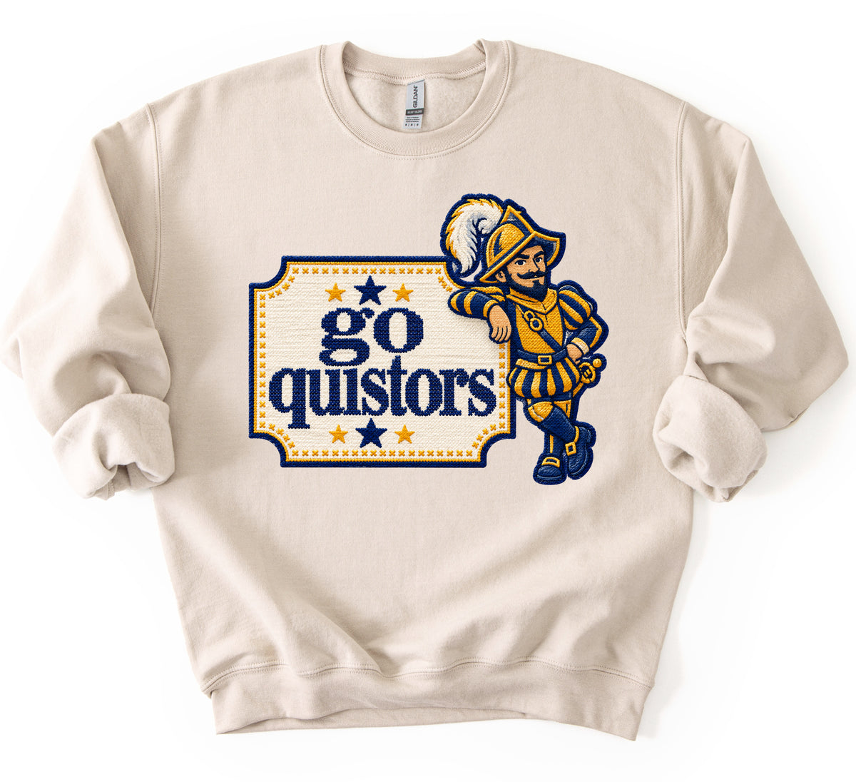Faux Cross Stitch Collection - Go Quistors/ Youth and Adult Sizes - Olive Branch Conquistadors