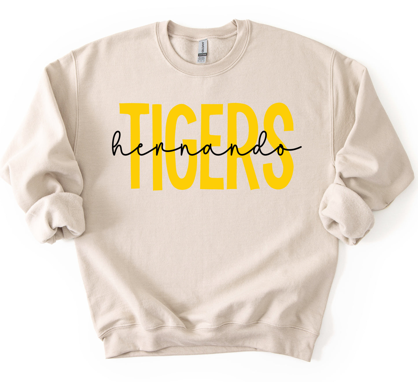 Gildan or Bella Canvas Hernando Tigers Sweatshirt / Youth and Adult Sizes/ Desoto County Schools / Mississippi School Shirt