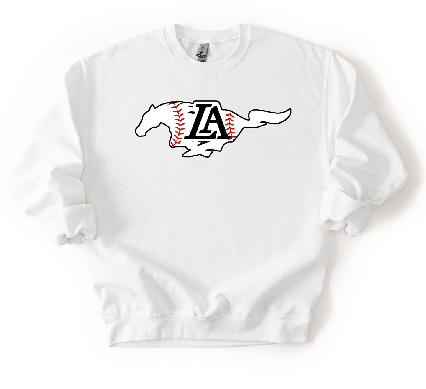 Gildan or Bella Lipscomb Mustangs Baseball Sweatshirt / Youth and Adult Sizes / Lipscomb Mustangs