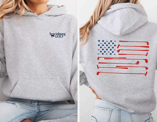 Lewisburg Golf Hoodie/  Youth and Adult Sizes- Gildan or Bella Canvas