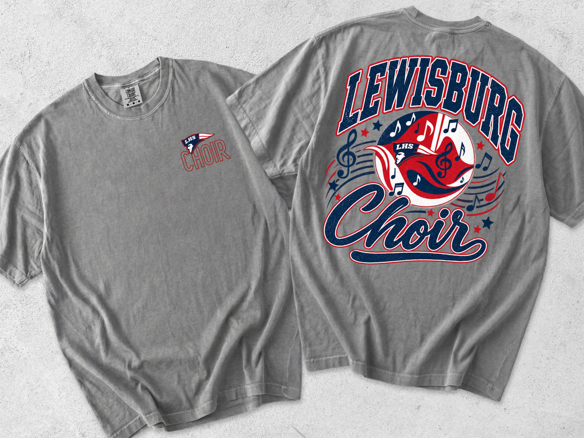 Comfort Colors Lewisburg Choir Shirt/ Youth and Adult Sizes- Gray