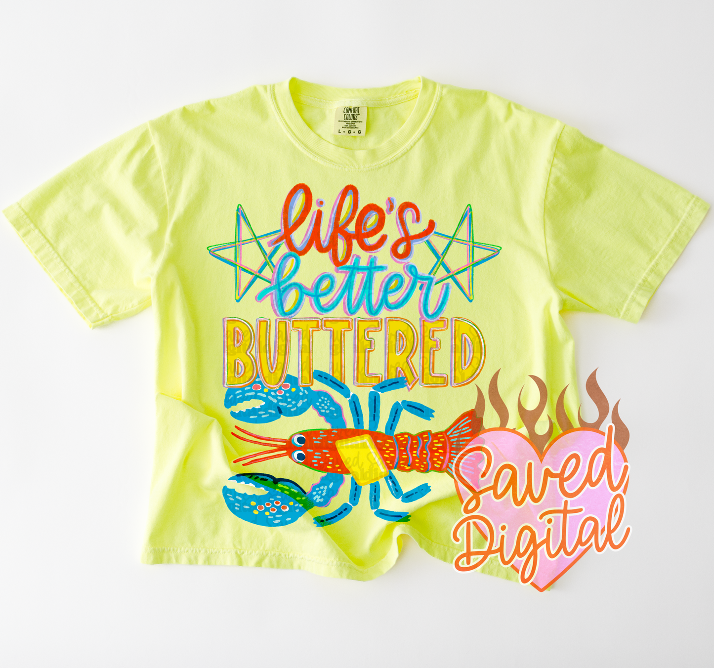 Sweet Summertime Drop - Life's Better Buttered Comfort Colors Boxy Crop /Adult Sizes