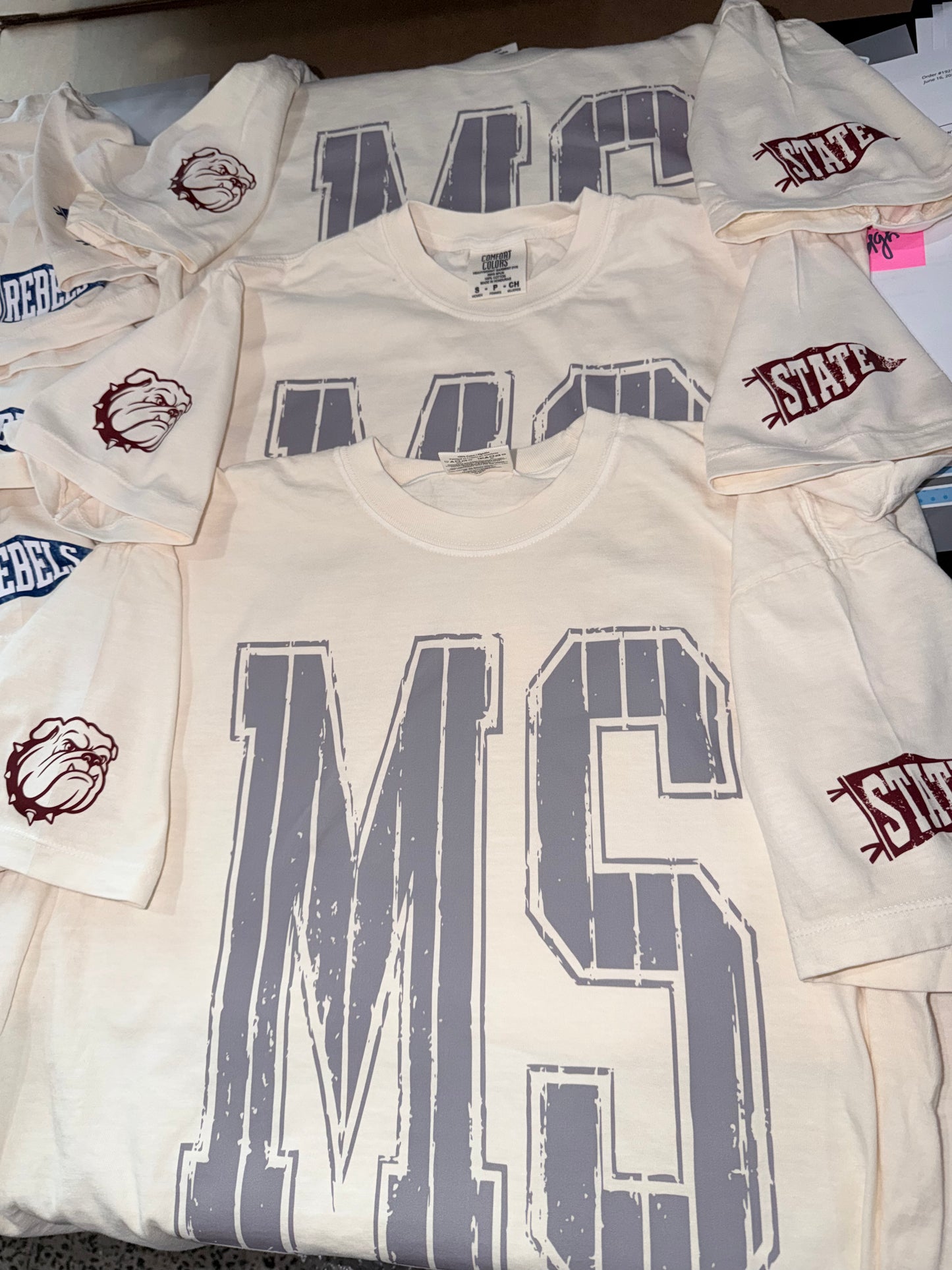 Custom Comfort Colors Miss St Spirit Wear Shirts/ Custom Boxy Crops