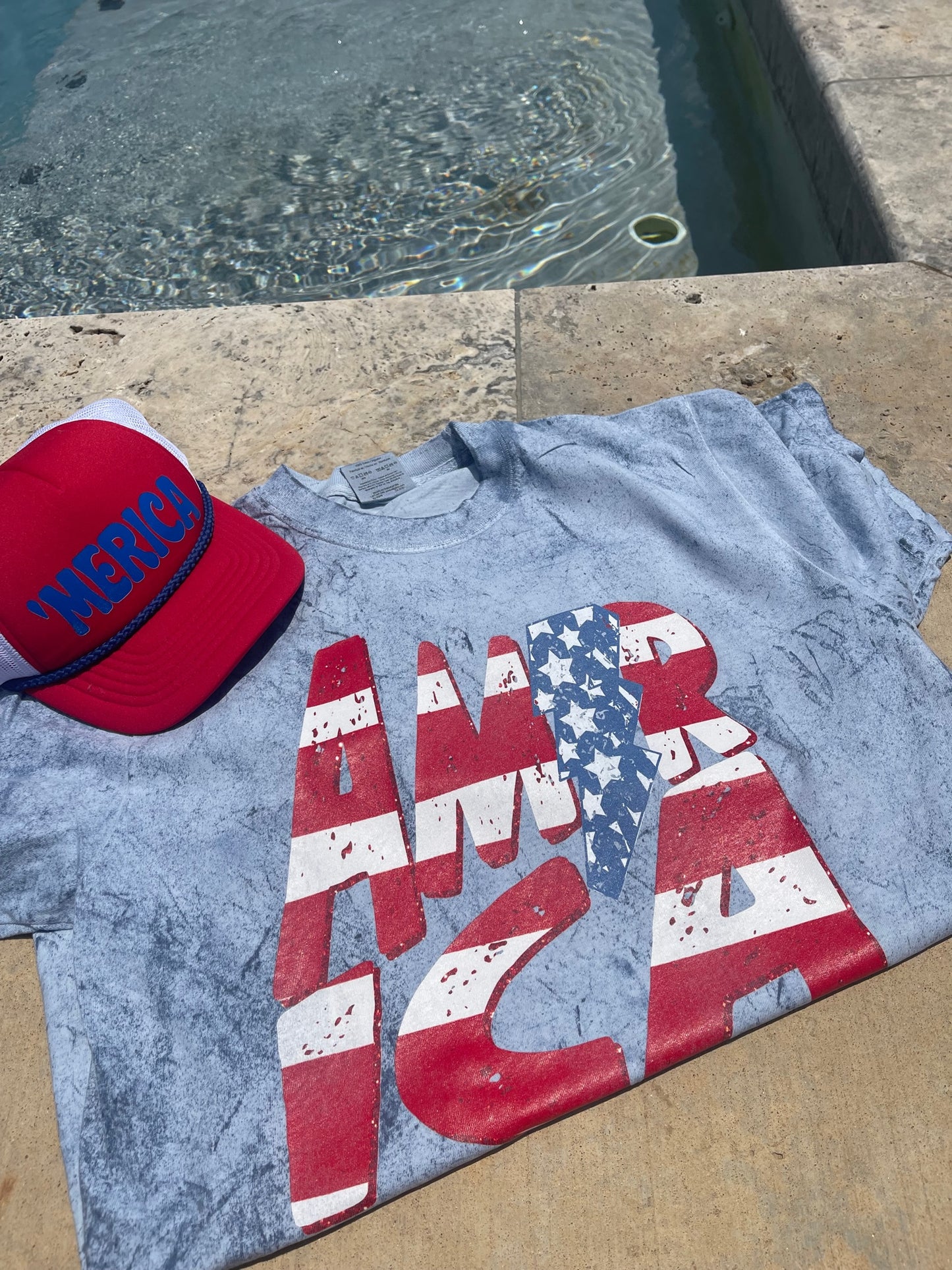 Comfort Colors Color Blast America USA July 4th Memorial Day/ Unisex Comfort Colors Shirt