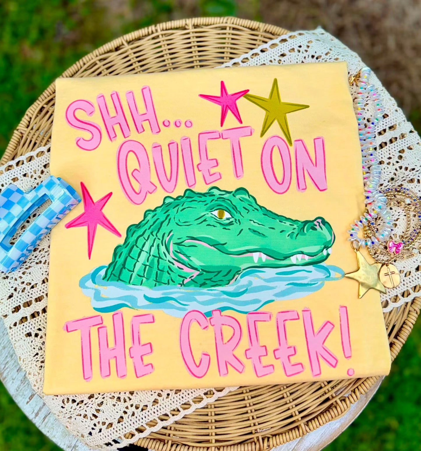 Comfort Colors - Shhh, Quiet On the Creek Shirt/ Youth and Adult Sizes