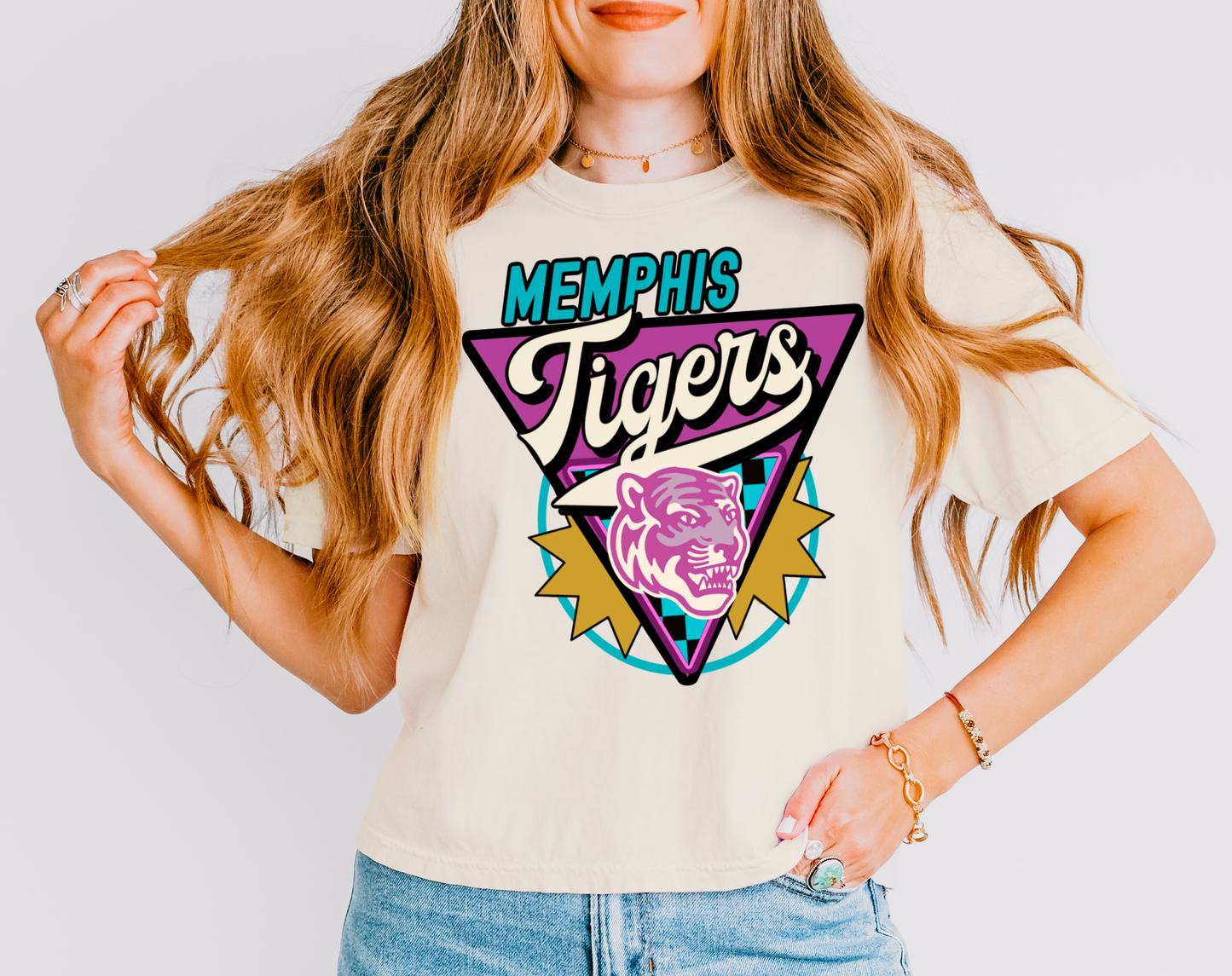 Memphis Crop - Comfort Colors Cropped Tee/ Spirit Drop /Memphis Tigers Retro Shirt