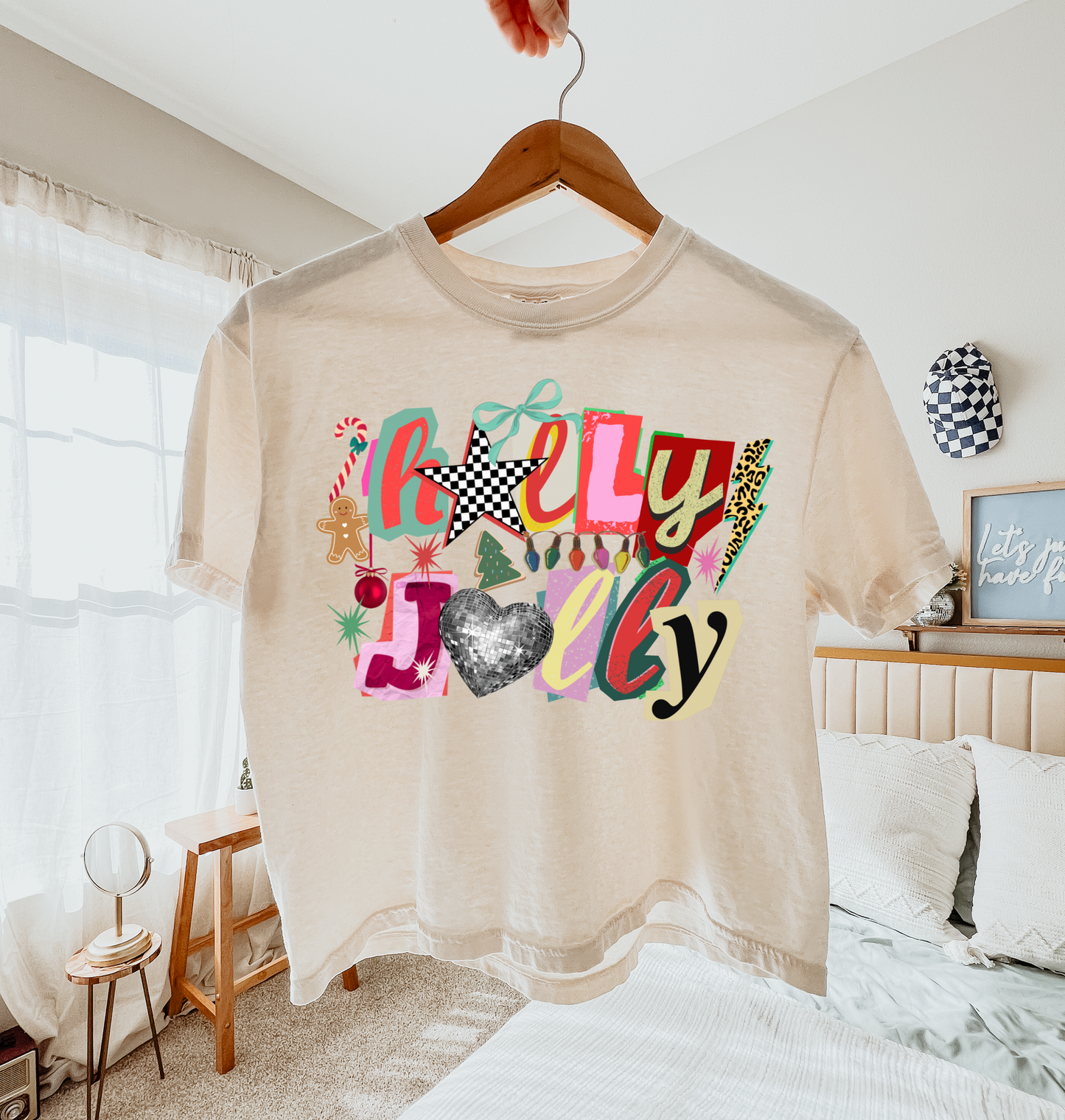 Christmas Boxy Crop - Holly Jolly