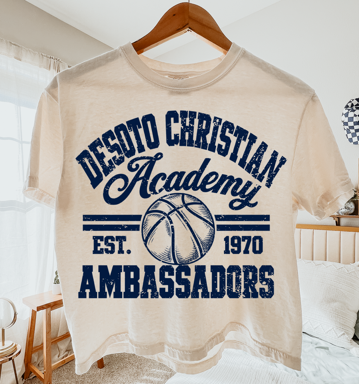 Desoto Christian Academy Basketball (Or Any Other Team) Boxy Crop / Can Be Customized For ANY SCHOOL - Adult Sizes