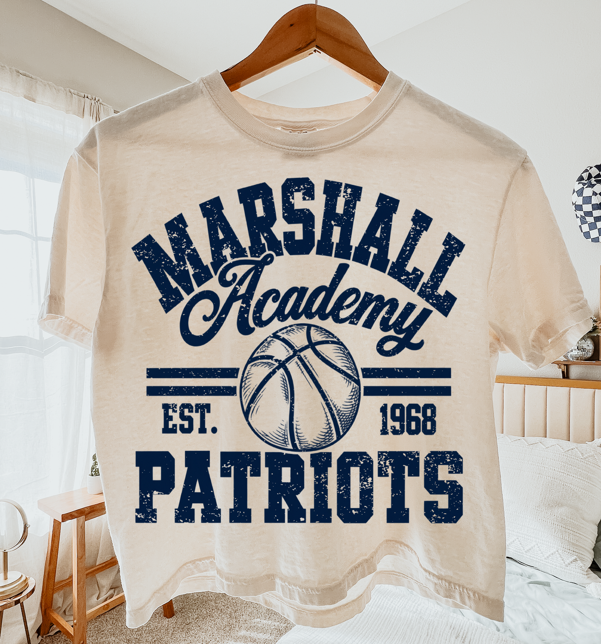 Marshall Academy Basketball (Or Any Other Team) Boxy Crop / Can Be Customized For ANY SCHOOL - Adult Sizes