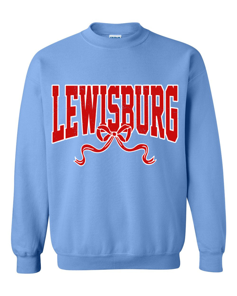 Bella or Gildan Lewisburg Lewisburg Coquette Bow Unisex Sweatshirt Adult Sizes/ Lewisburg Sweatshirt