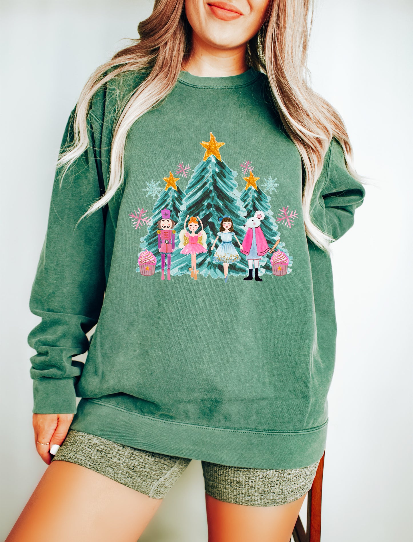 Comfort Colors Pastel Nutcrackers Christmas Sweatshirt - Adult Sizes