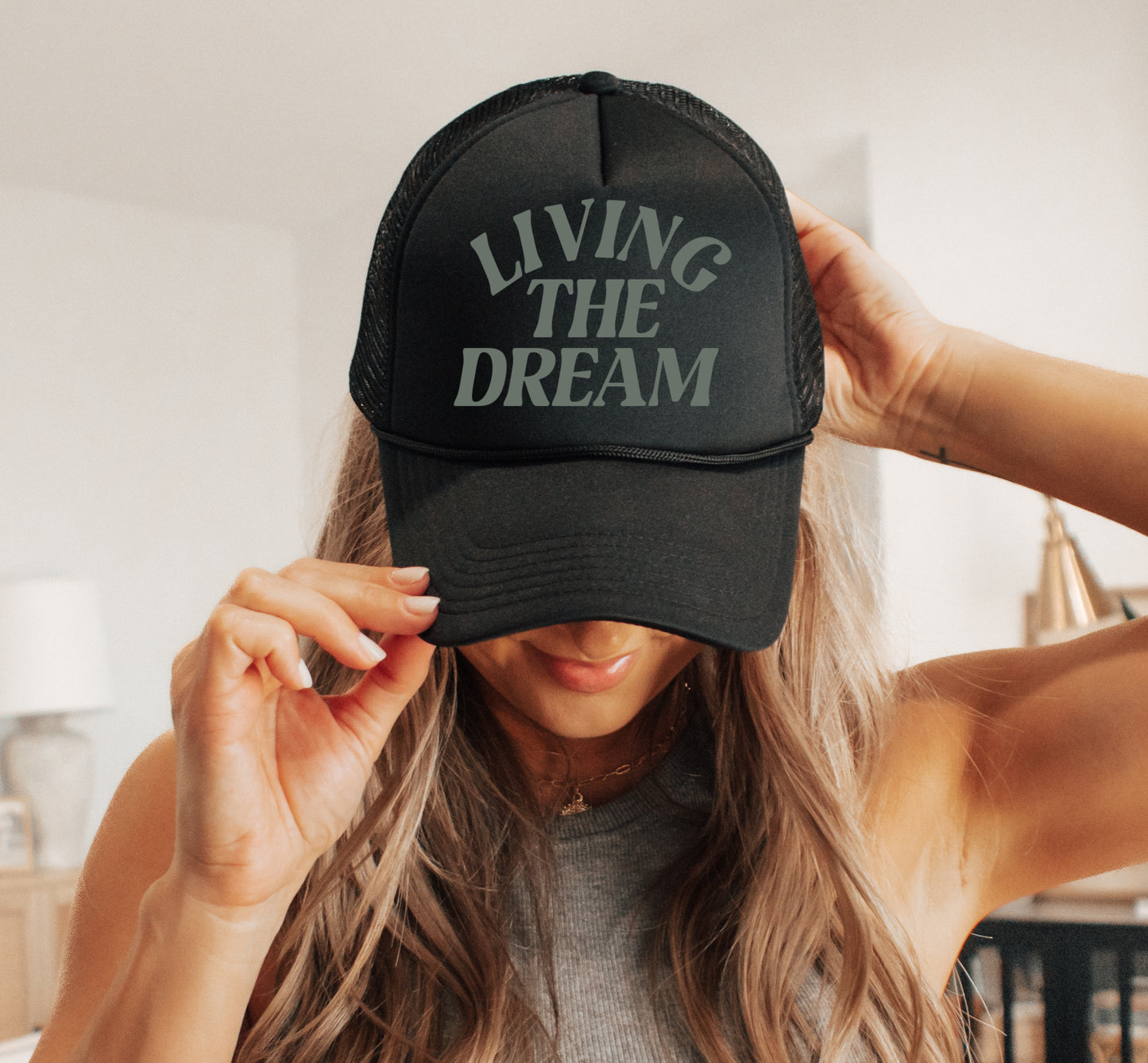 Living The Dream Trucker Hat/ Vacation Trucker Hats/ Gifts for Her