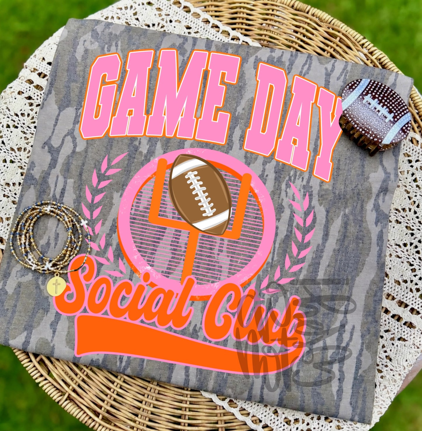 Mossy Oak Game Day Camo Shirt/ Game Day Social Club Football Shirt/ Adult Sizes