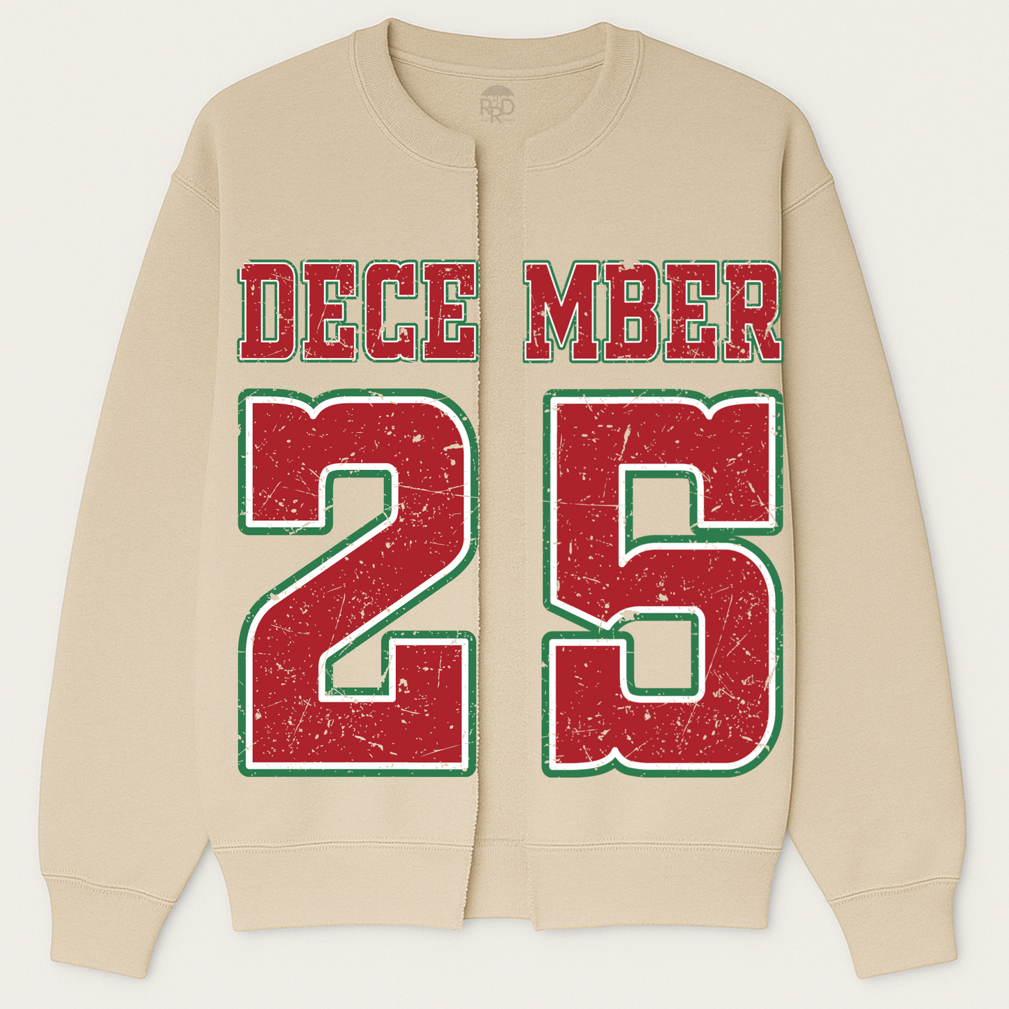 Custom Christmas Sweatshirt December 25 Cardigan - Oversized Print/ Merry Christmas December 25 Design