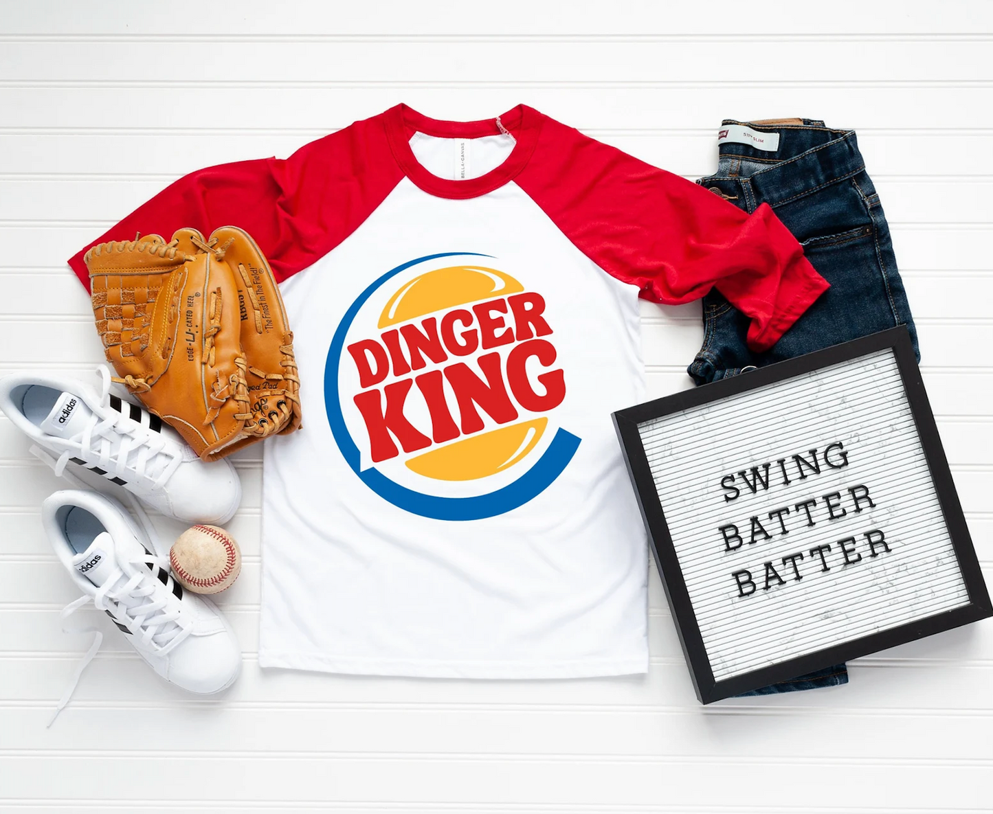Dinger King Raglan - Toddler, Youth, and Adult Sizes