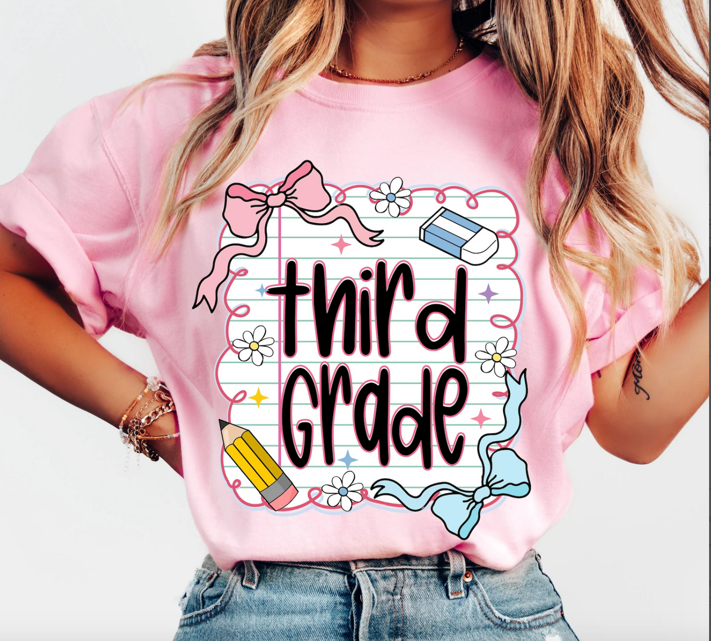 Back To School Students or Teachers Shirt/ All Grades Available/ Coquette Back To School