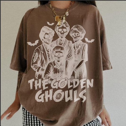 Comfort Colors Golden Ghouls Funny Shirt/ Mom Vibes/Halloween Shirts