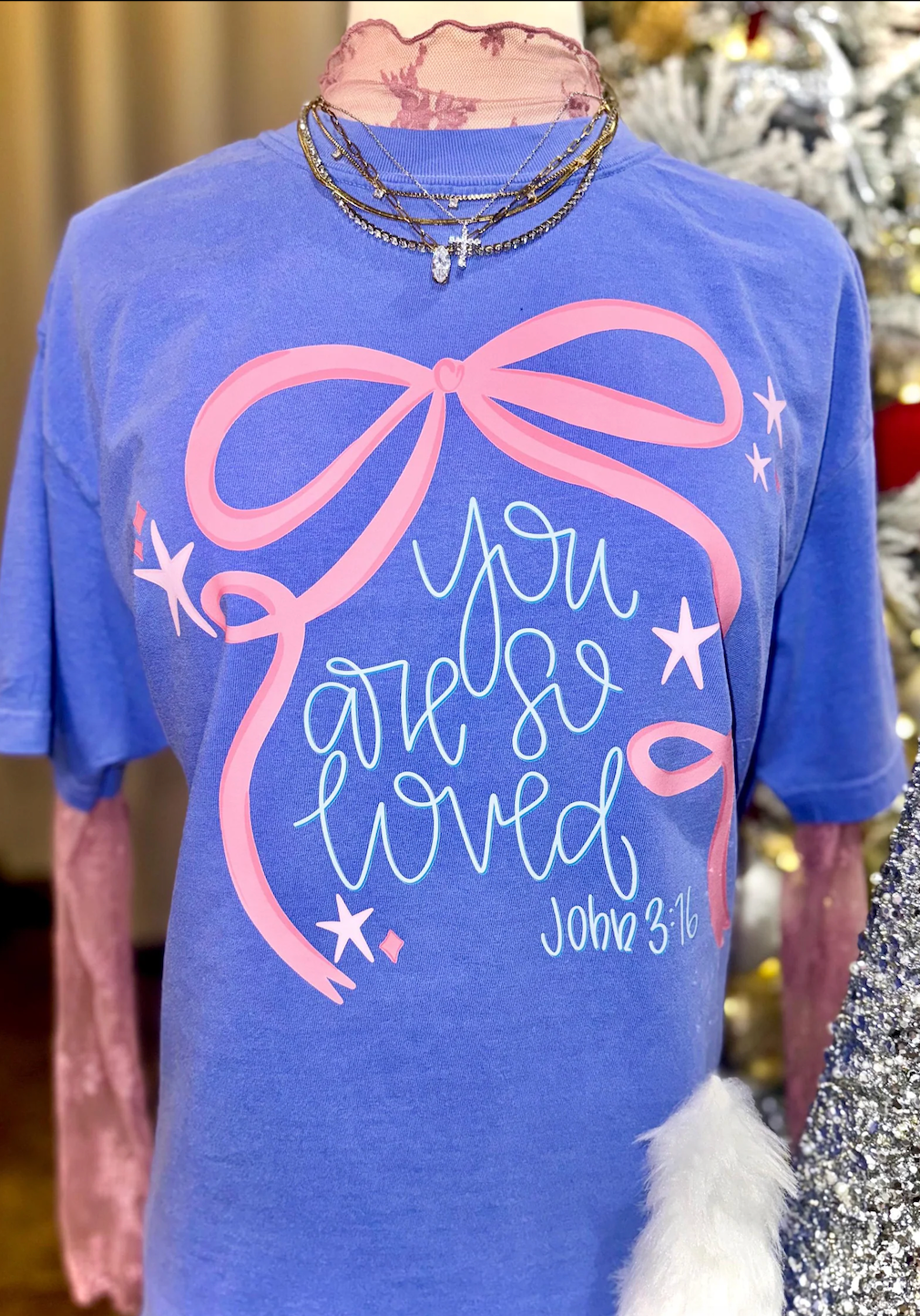 Comfort Colors You are So Loved -John 3:16 Tee - Perfect Valentines Day Gift / Gifts for Her/ Youth and Adult Sizes