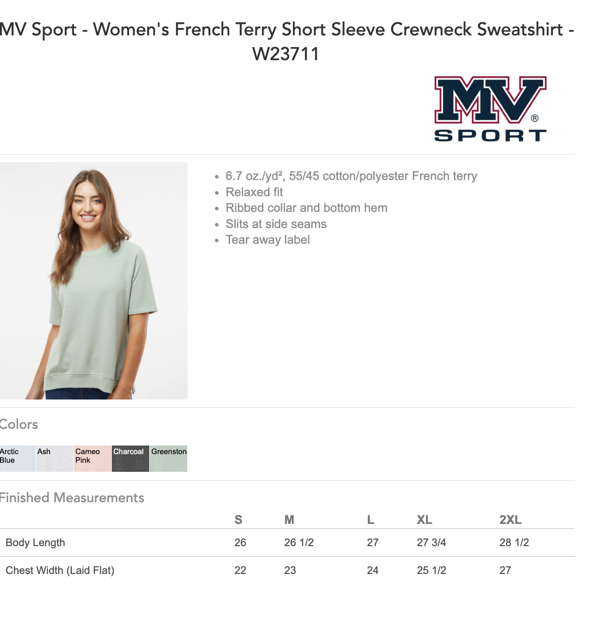 Short Sleeve Sweatshirt/ Vols Sweater