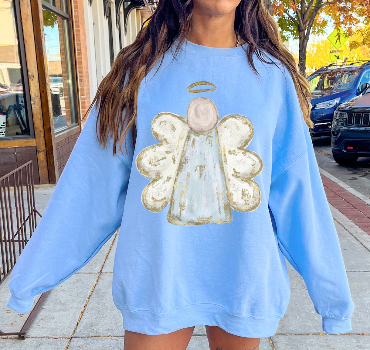 Angel Youth and Adult Christmas Sweatshirt/ Christmas Sweatshirt