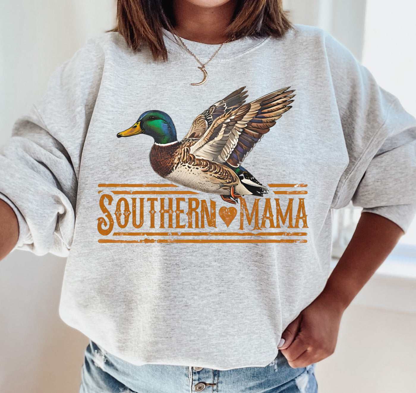 Southern Mama Duck Sweatshirt/ Gildan or Bella Canvas/ Cute Gifts For Her