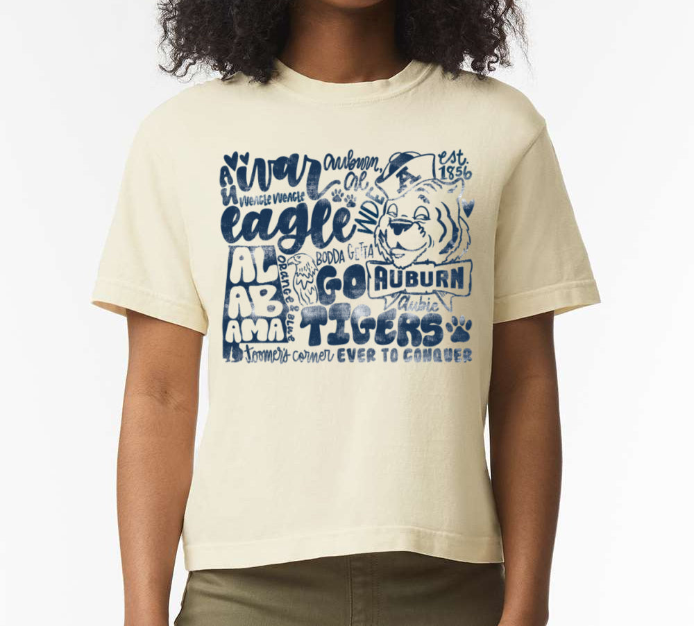 Spirit Drop - AU Tigers Cropped Comfort Colors Tee